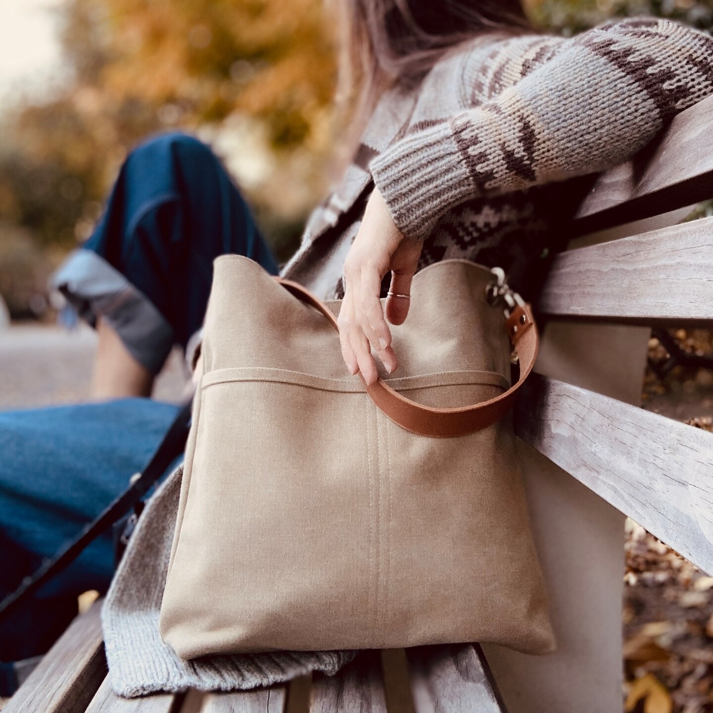 Large Canvas Hobo Purse Slouchy Shoulder Bag MakerPlace by Michaels