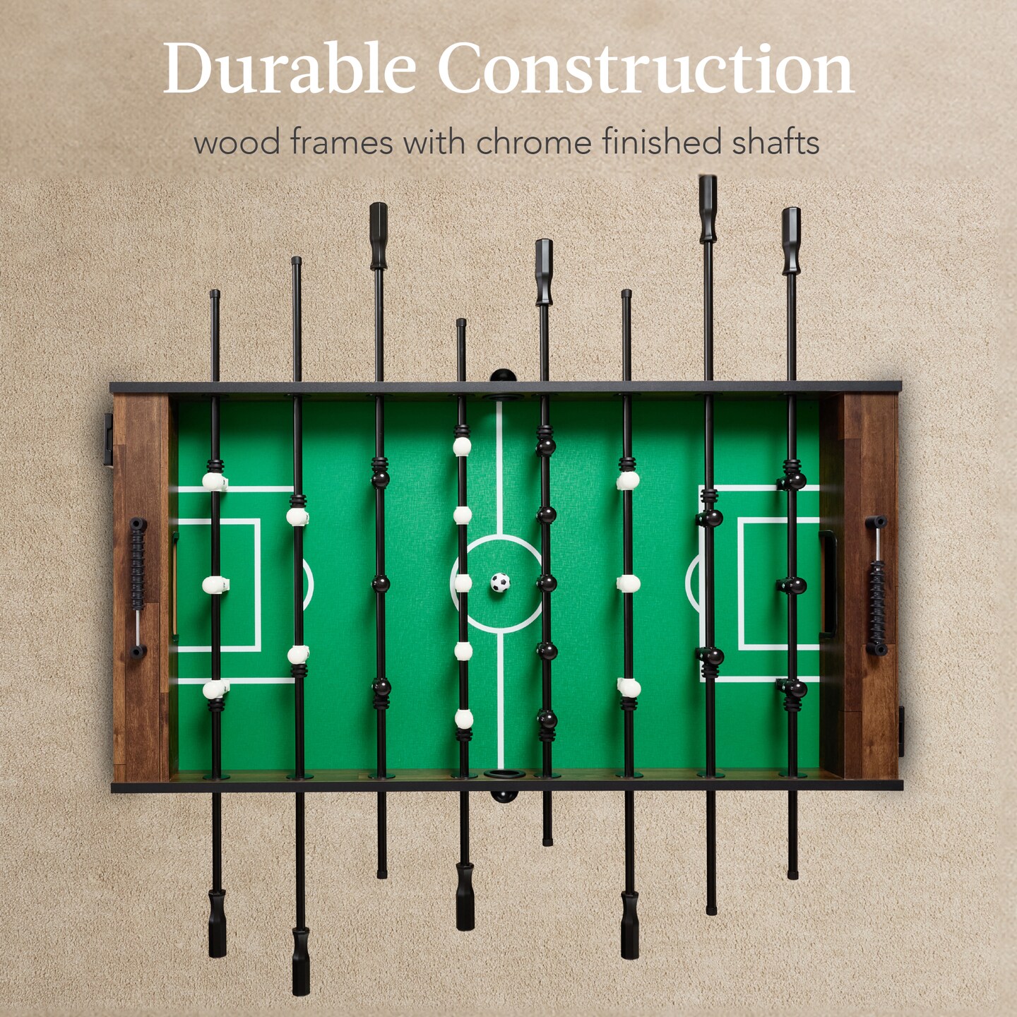 Best Choice Products Full Size 54in Regulation Foosball Table for Home, Game Room w/ 2 Balls, 2 Cup Holders