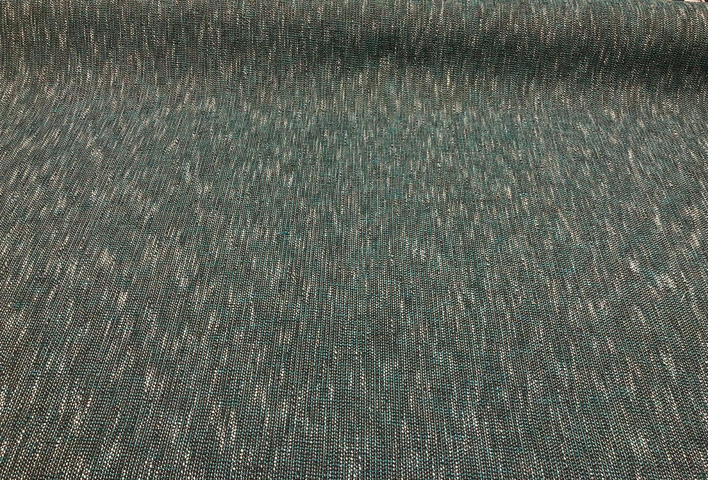 1 Yard Upholstery Tweed Fabric Teal Backed Durable 100% Polyester 58 Inch Width