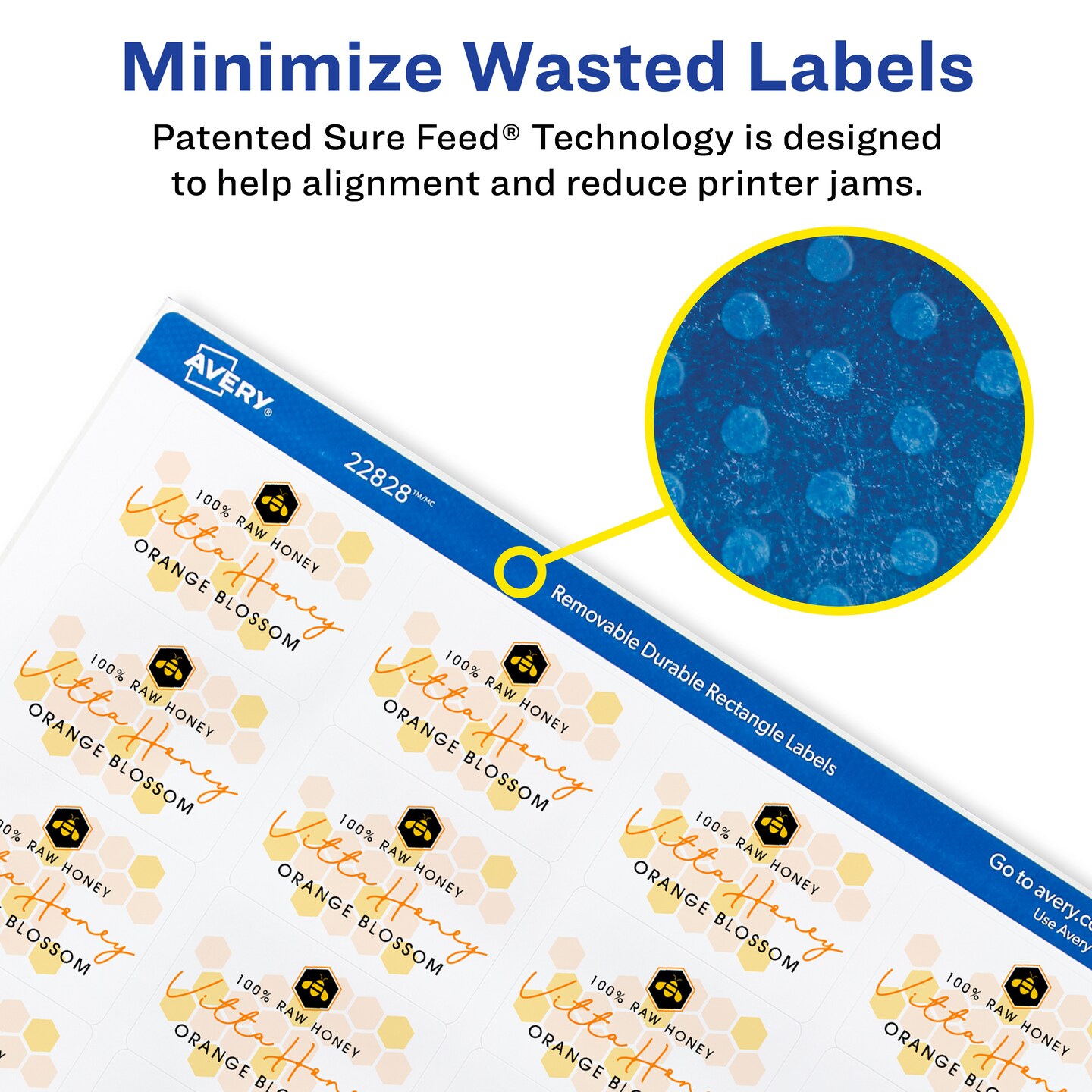 Avery Printable Blank Rectangle Labels, 1.25" x 1.75", White, 256 Customizable Labels (22828)