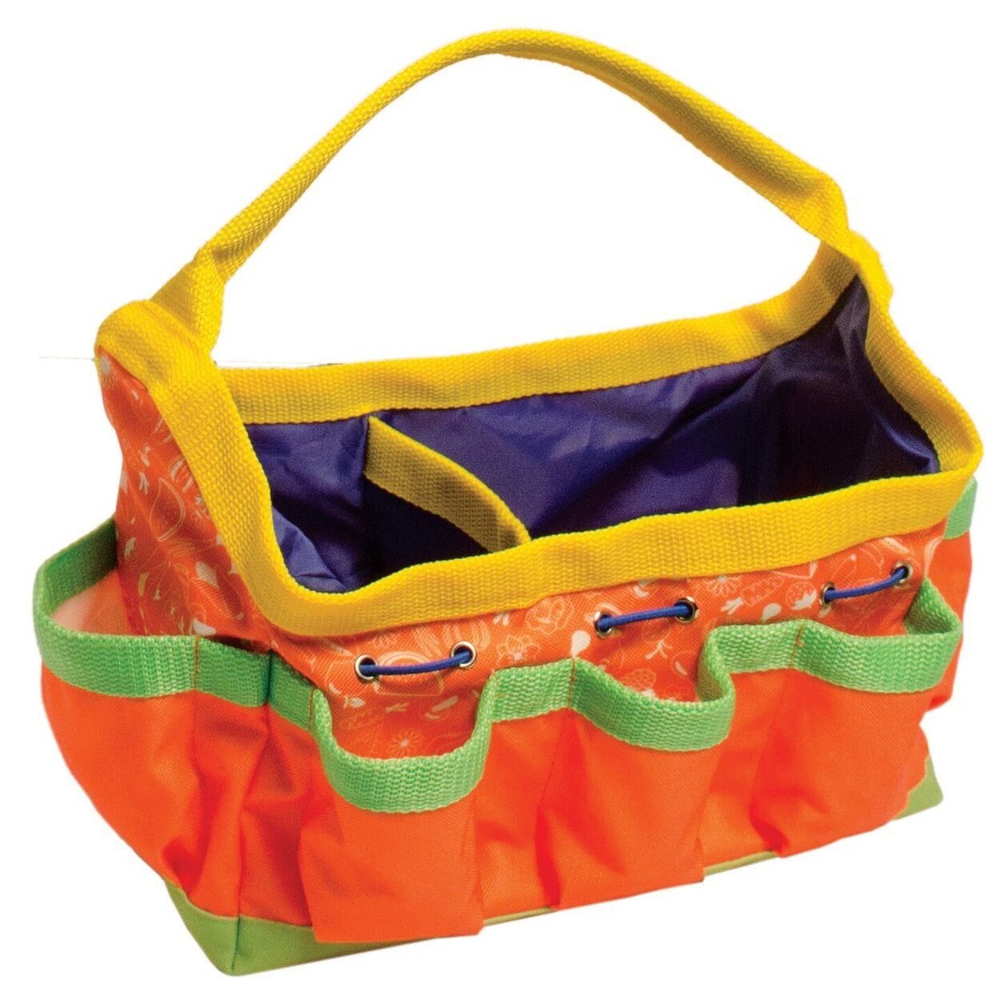 Curious Gardener Garden Tote with Elastic Strap for Kids, Perfect for Storing Garden Tools, Indoor and Outdoor Planting, Machine Washable