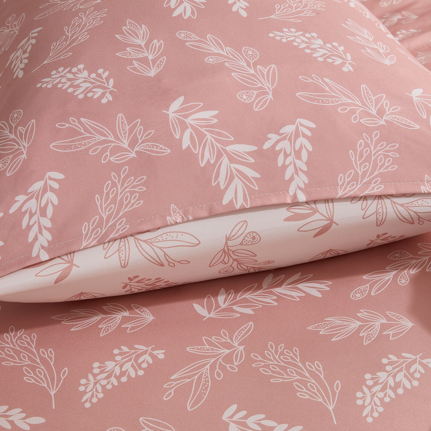 CraftBud 3PC Reversible Botanical Printed Comforter Bedding Set