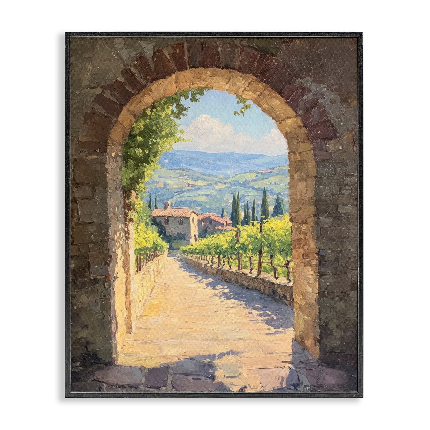 Stupell Industries Tranquil Garden Arch Framed Giclee, design by Petal Prints Design