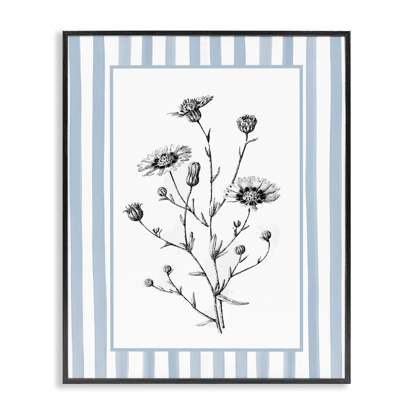 Stupell Industries Herbs in Striped Border Framed Giclee, design by Lettered and Lined