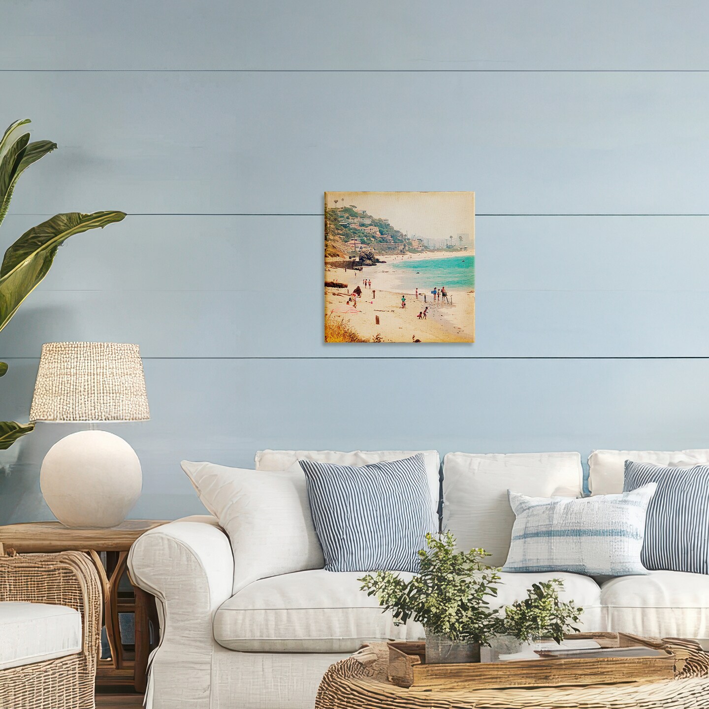Stupell Industries Vintage Summer Beach Day Canvas, design by Marina Drasnin