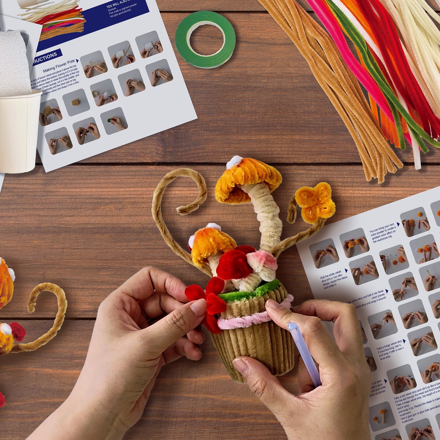 DIY Chenille Kit &#x2013; Mushroom Cupcake