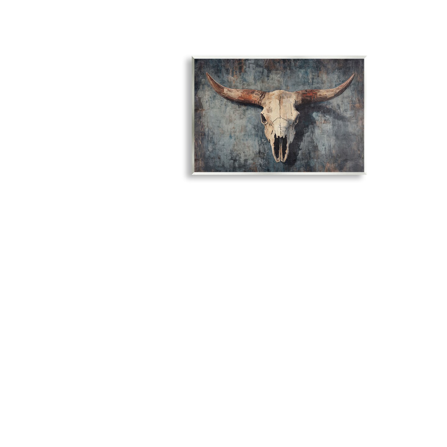 Stupell Industries Antique Distressed Cow Skull Wall Plaque, design by Nina Blue