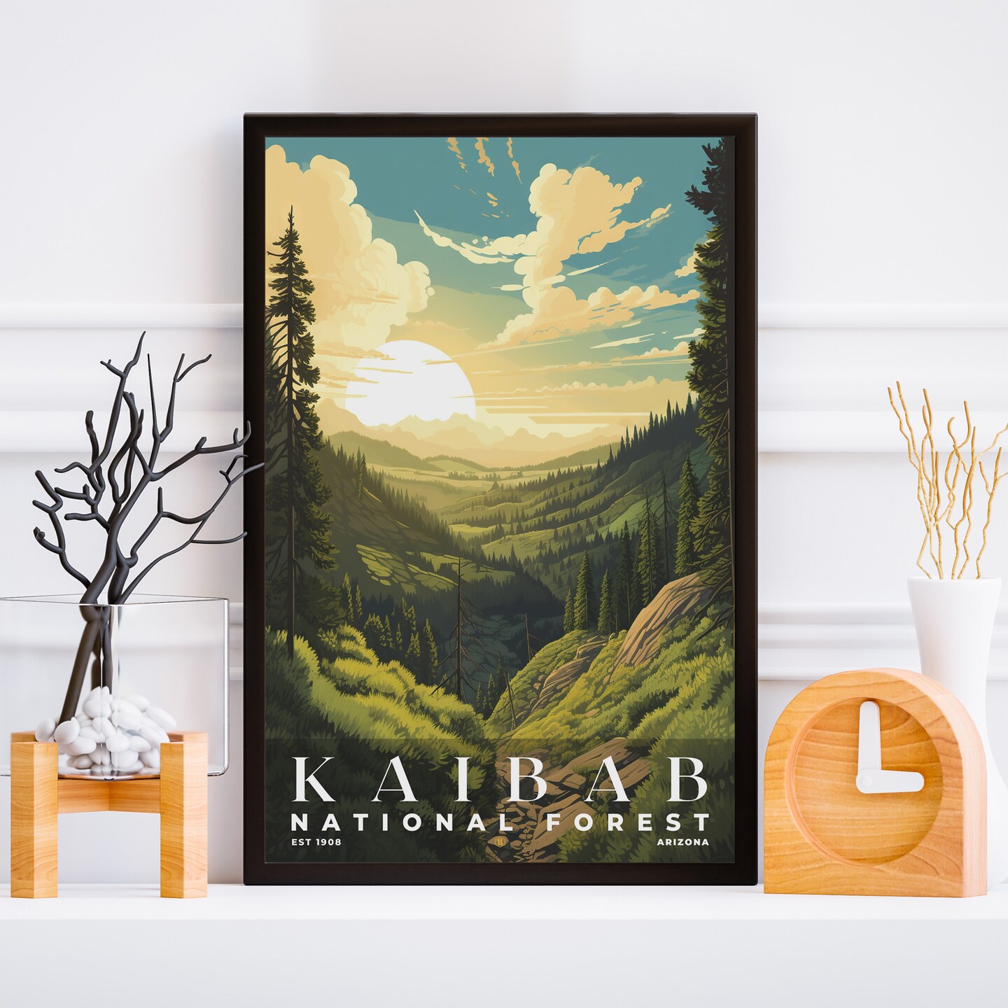 Kaibab National Forest Poster, Travel Art, Office Poster, Home