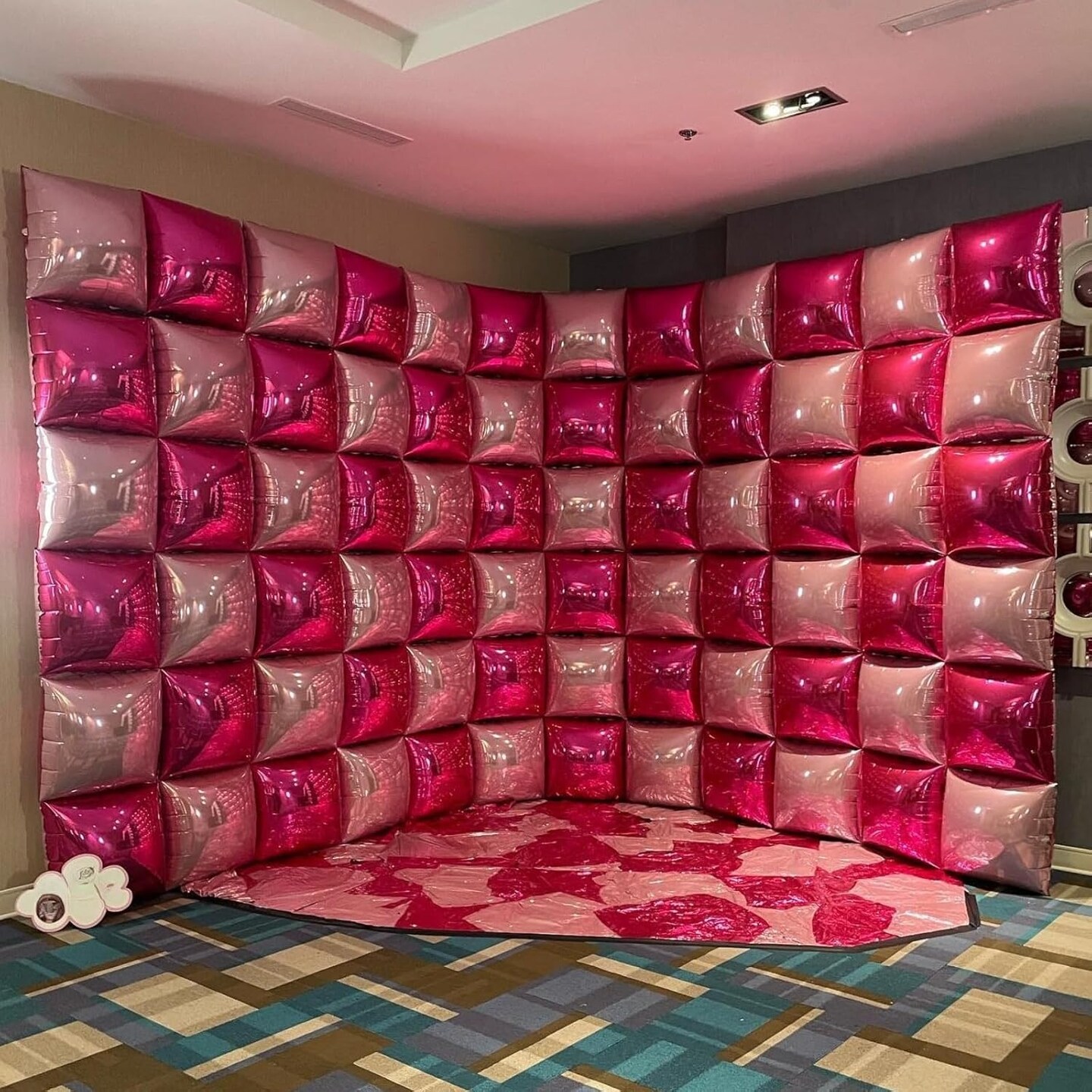 19 Inches Pink Metallic Foil Balloons Tunnel Arch Kit( Red and Pink)