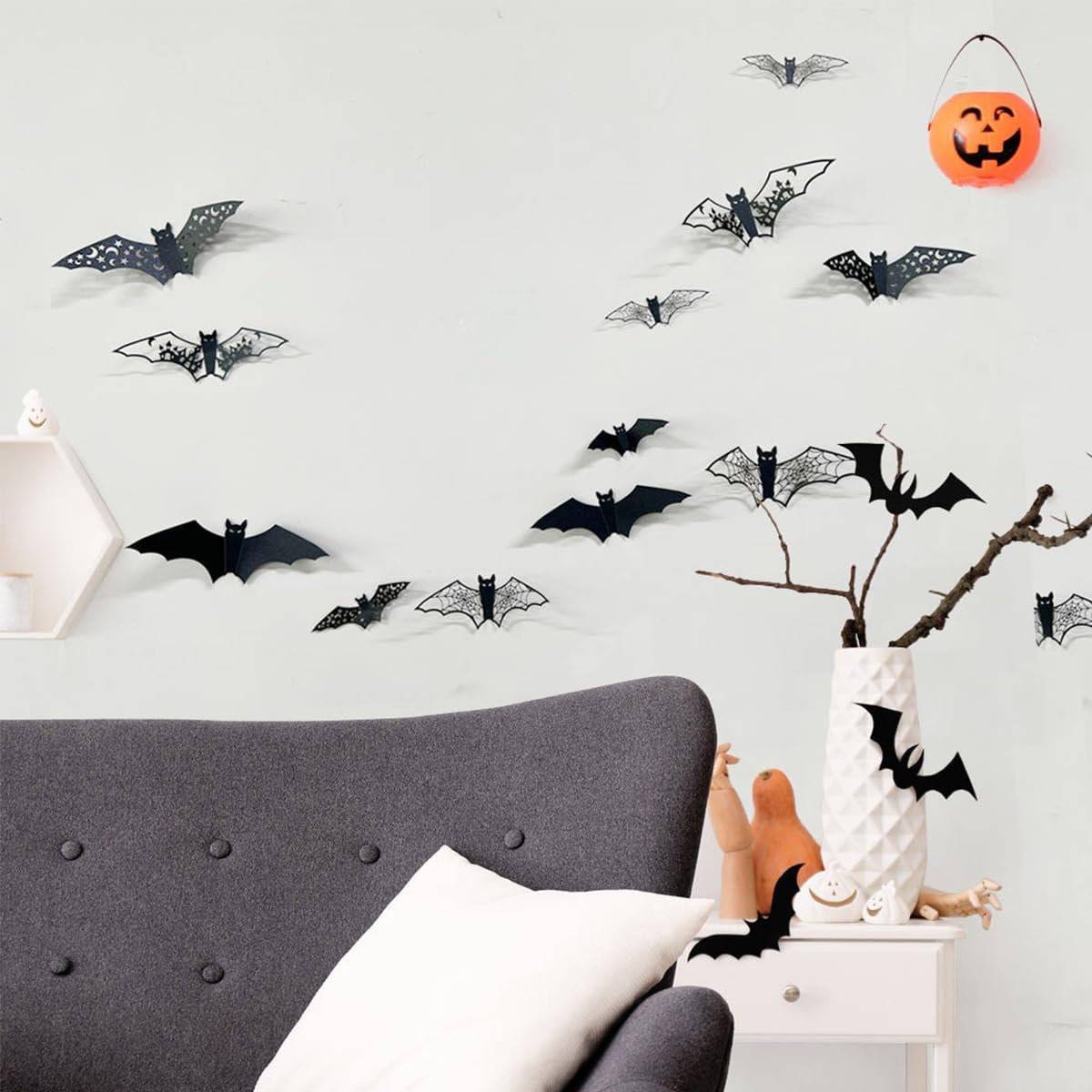 24Pcs Halloween Bats Halloween Decoration