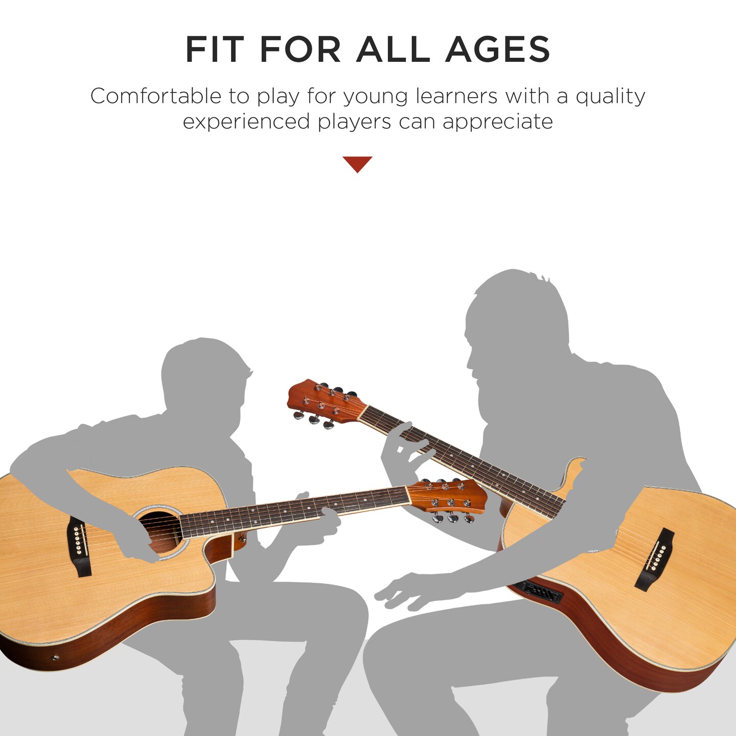 Best Choice Products Beginner Acoustic Electric Guitar Starter Set 41in w/ All Wood Cutaway Design, Case