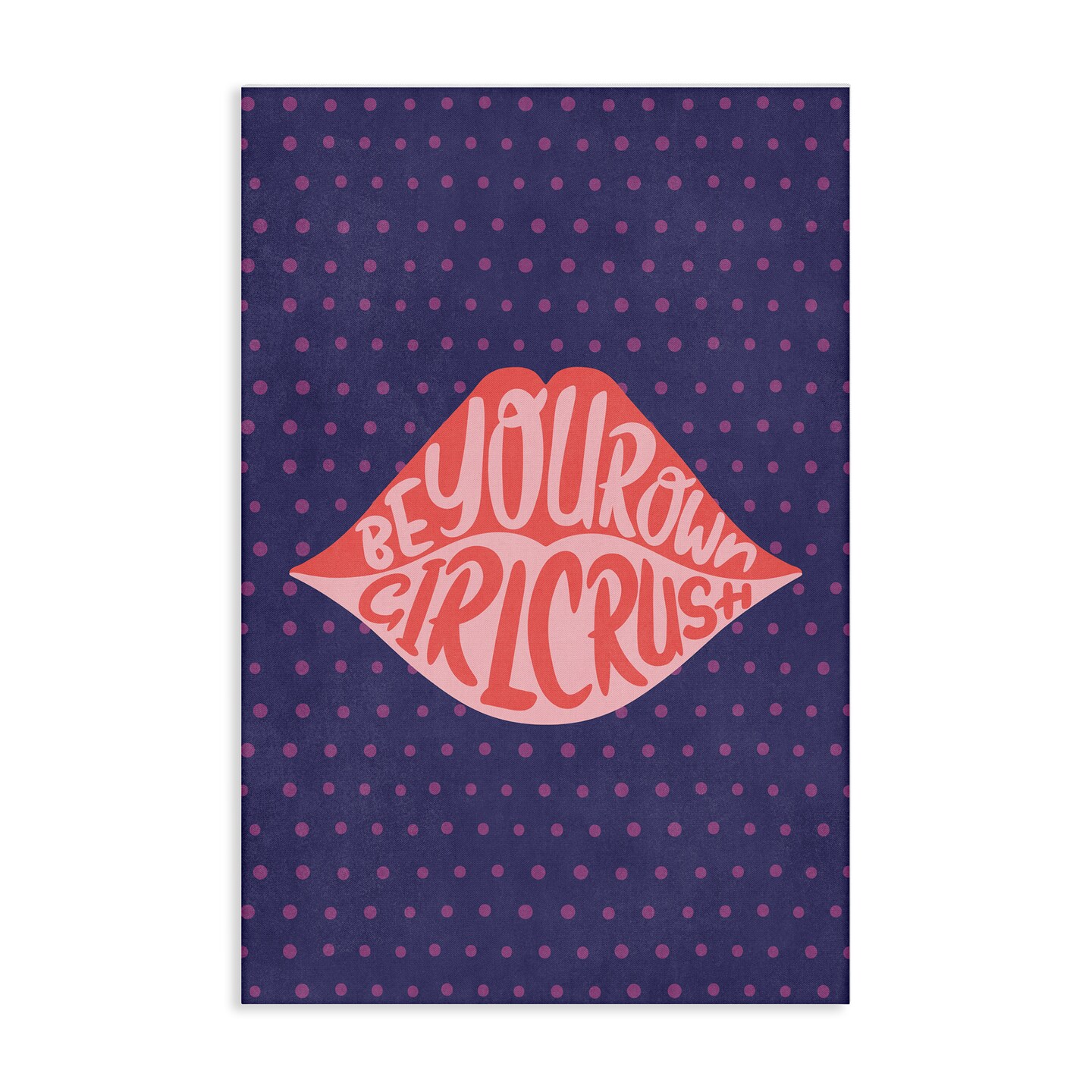 Stupell Industries Confident Girl Crush Lips Canvas Wall Art Design by Nataly White