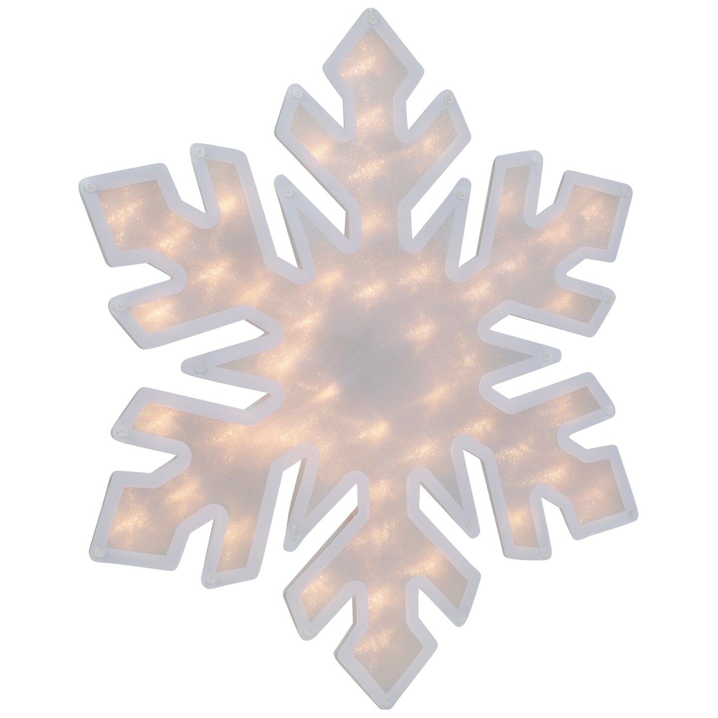 Northlight Lighted Snowflake Window Silhouette Christmas Decoration - 20&#x22; - Clear Lights