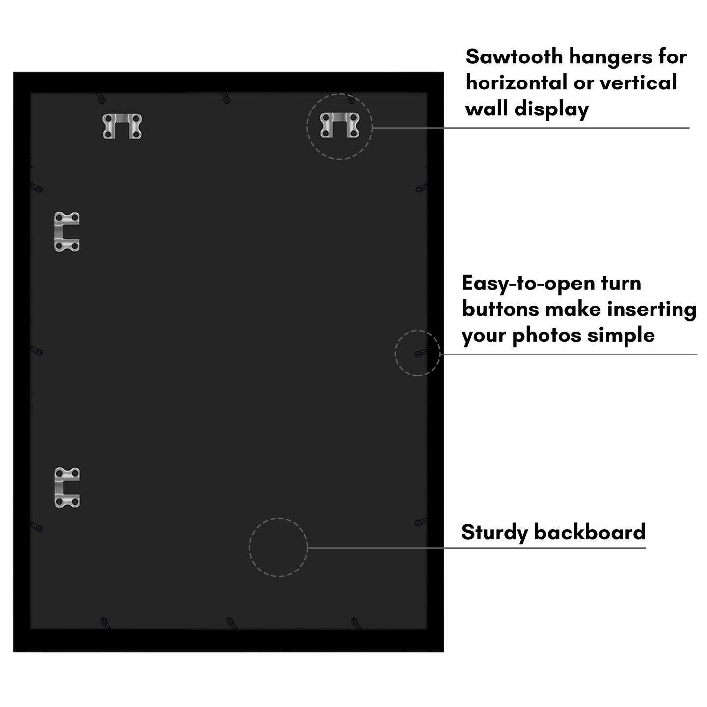 Americanflat Gallery Poster Frame - Wooden Picture Frame for Wall Art - Plexiglass Cover - Hanging Hardware for Horizontal or Vertical Display