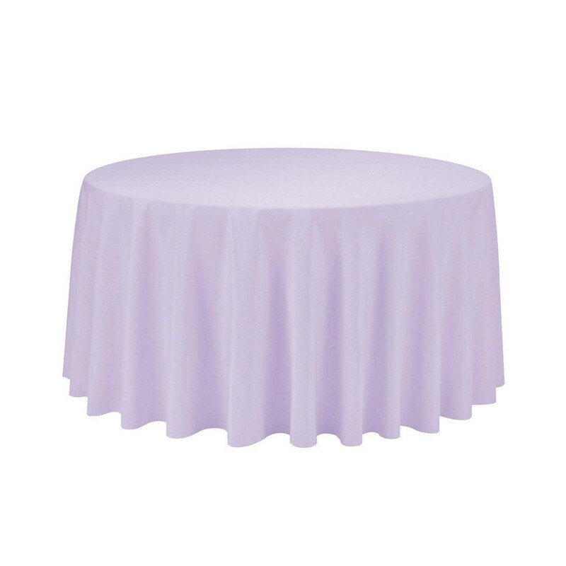 108&#x22; Round Polyester Seamless Tablecloth