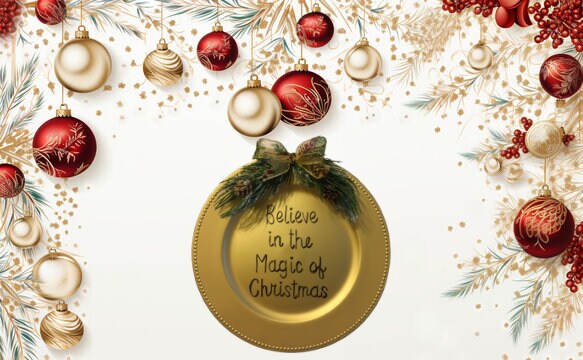 Dollar Tree Plastic Gold CHARGER PLATE Christmas Holiday Wall Art BELIEVE IN THE MAGIC OF CHRISTMAS Handmade Gift product 5