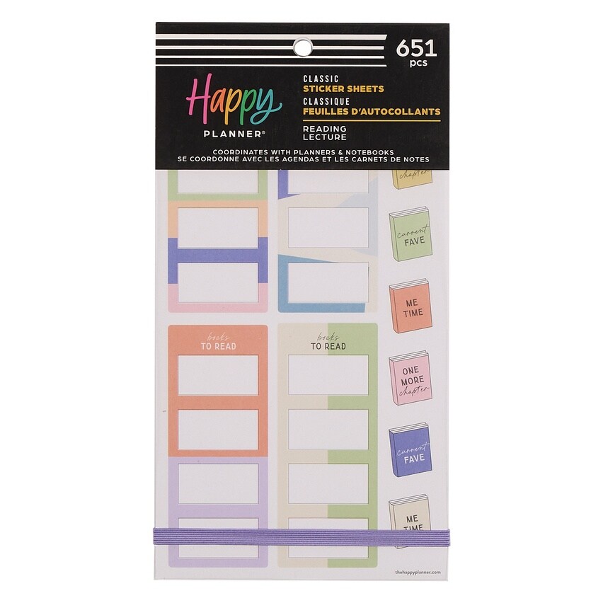 Happy Planner Sticker Value Pack 30/Sheets-Reading Classic | Michaels