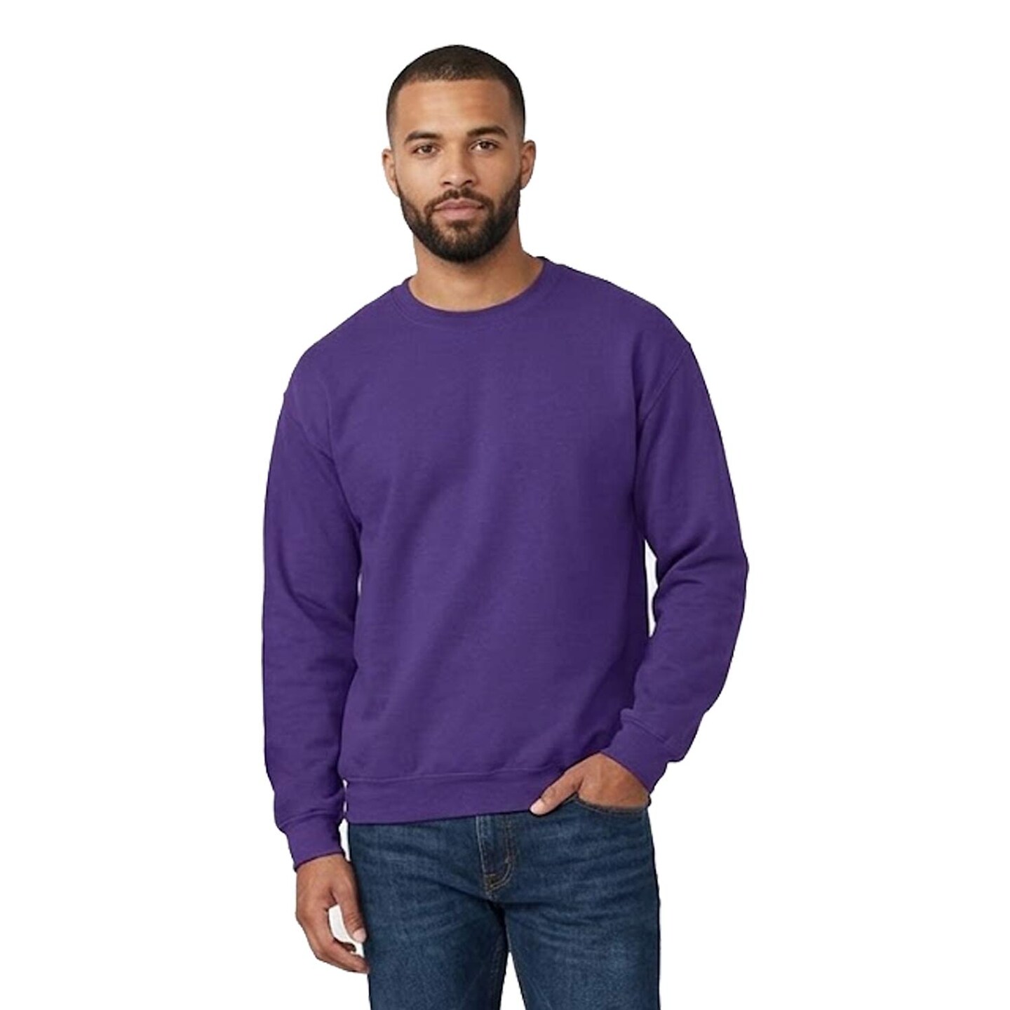 Gildan Adult Heavy Blend Long Sleeve Crewneck Sweatshirt 8 oz 50/50 Cotton Polyester Fleece Pullover