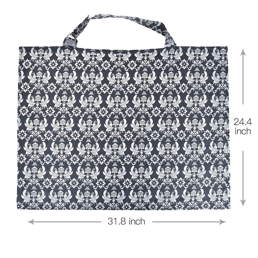 Nursing Cover for Mom Breastfeeding, Baby Privacy Nursing Covers Up Breathable Cotton with Ajustable Hoop for Mother (Grey)