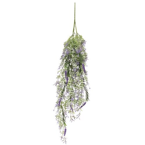 Artificial Floral Hanging Vine with Golden Trumpet Flowers 33.5 Inch Decor Set of 2