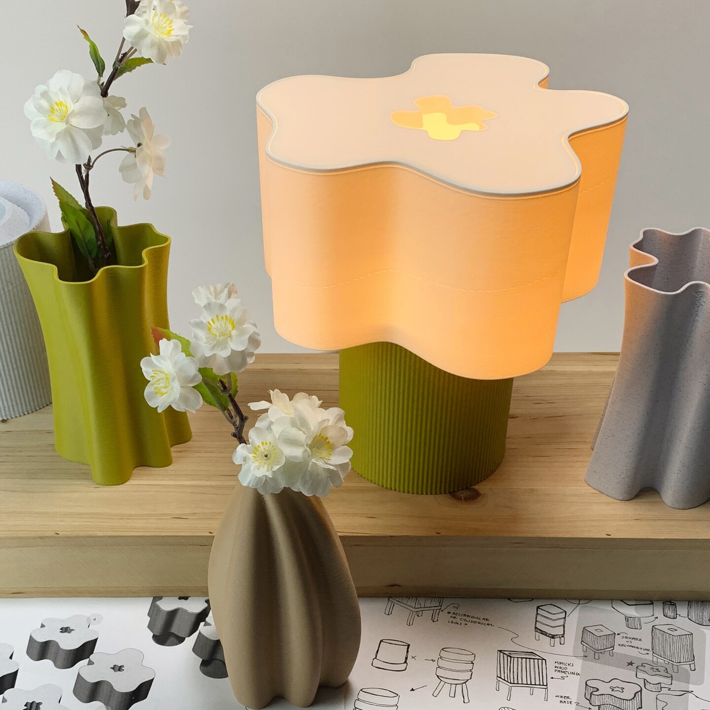 Honey and Ivy Mila Table Lamp - Squiggly Lamp - Cozy Home - Sustainably made in Portland, Oregon - image10