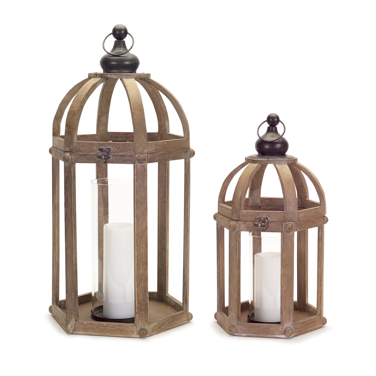 Melrose Wooden Silhouette Lantern Tabletop Decorations - 28&#x22; - Set of 2