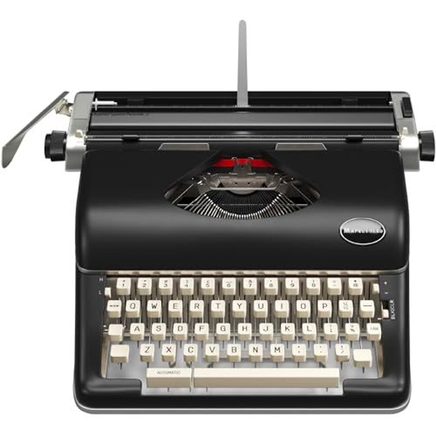 Maplefield Manual Typewriter - Vintage Typewriter for Home &#x26; Office Decor - Easy Setup, Great Gift for Writers (Black)