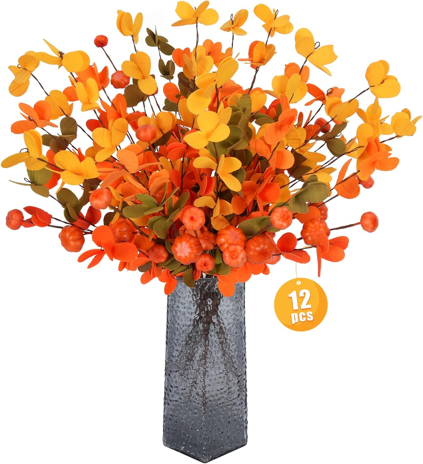Fall Floral Stems with Pumpkins and Berries