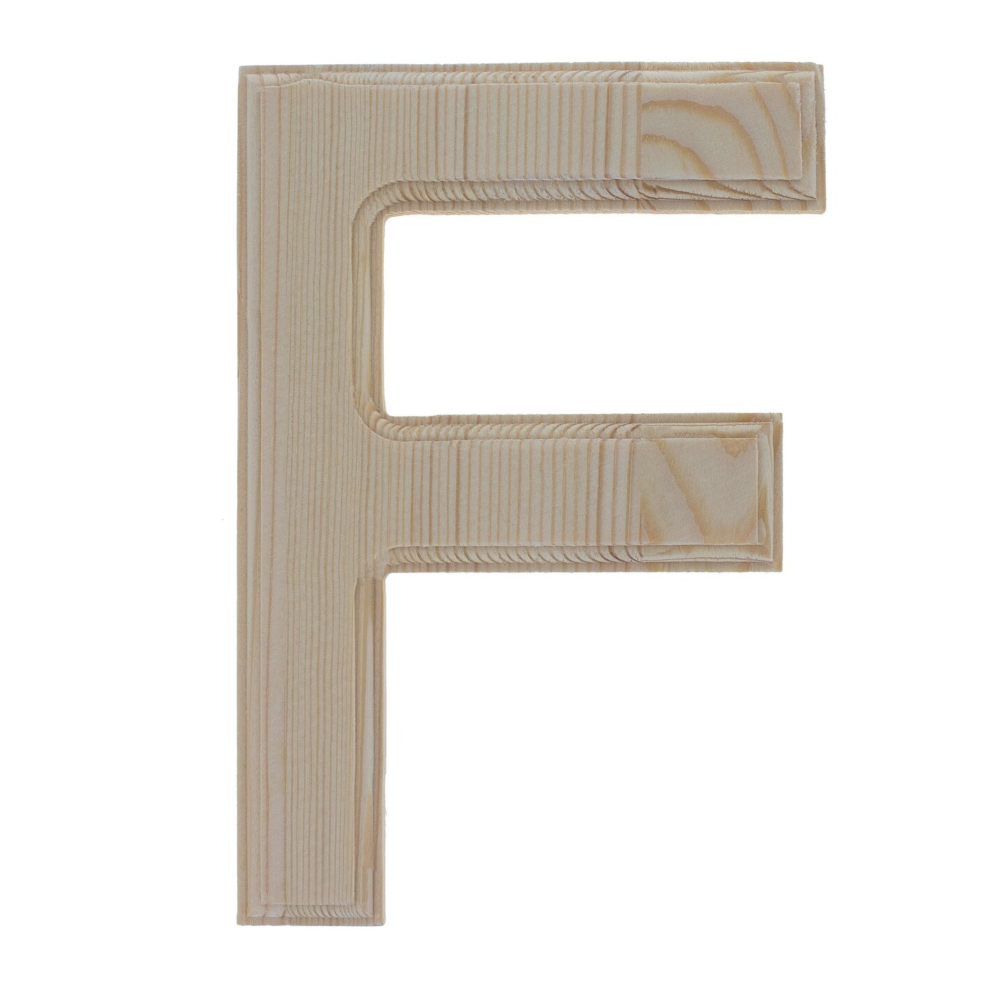 Unfinished Wooden Arial Font Letter F (6.25 Inches)
