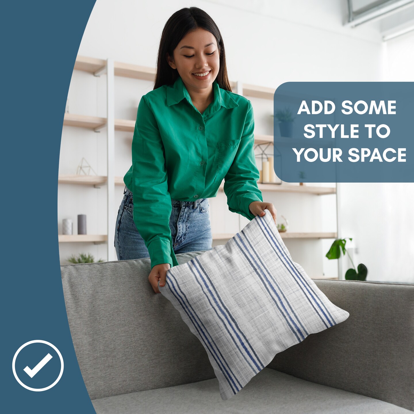 Americanflat Striped Pattern Throw Pillow with Premium Polyester