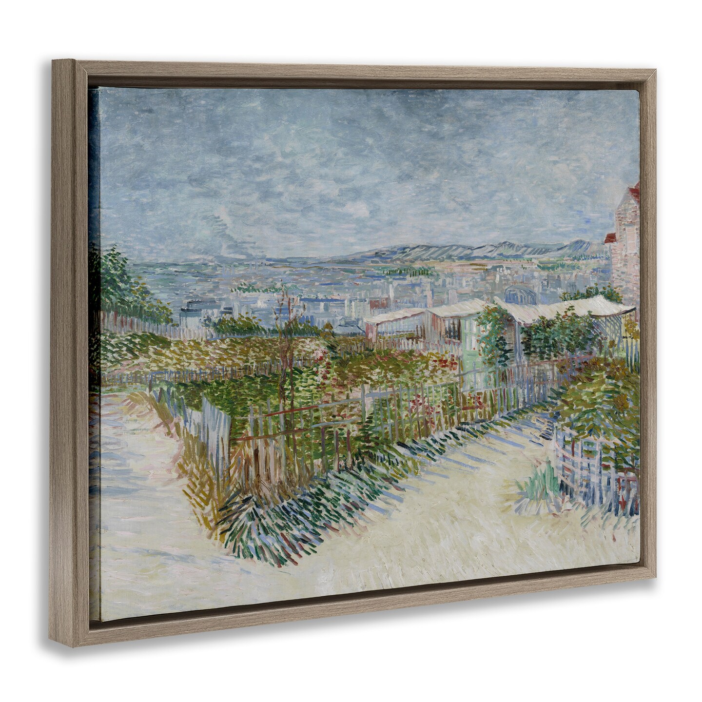 Stupell Industries Van Gogh Monmarte Landscape Framed Floater Canvas Wall Art Design by one1000paintings
