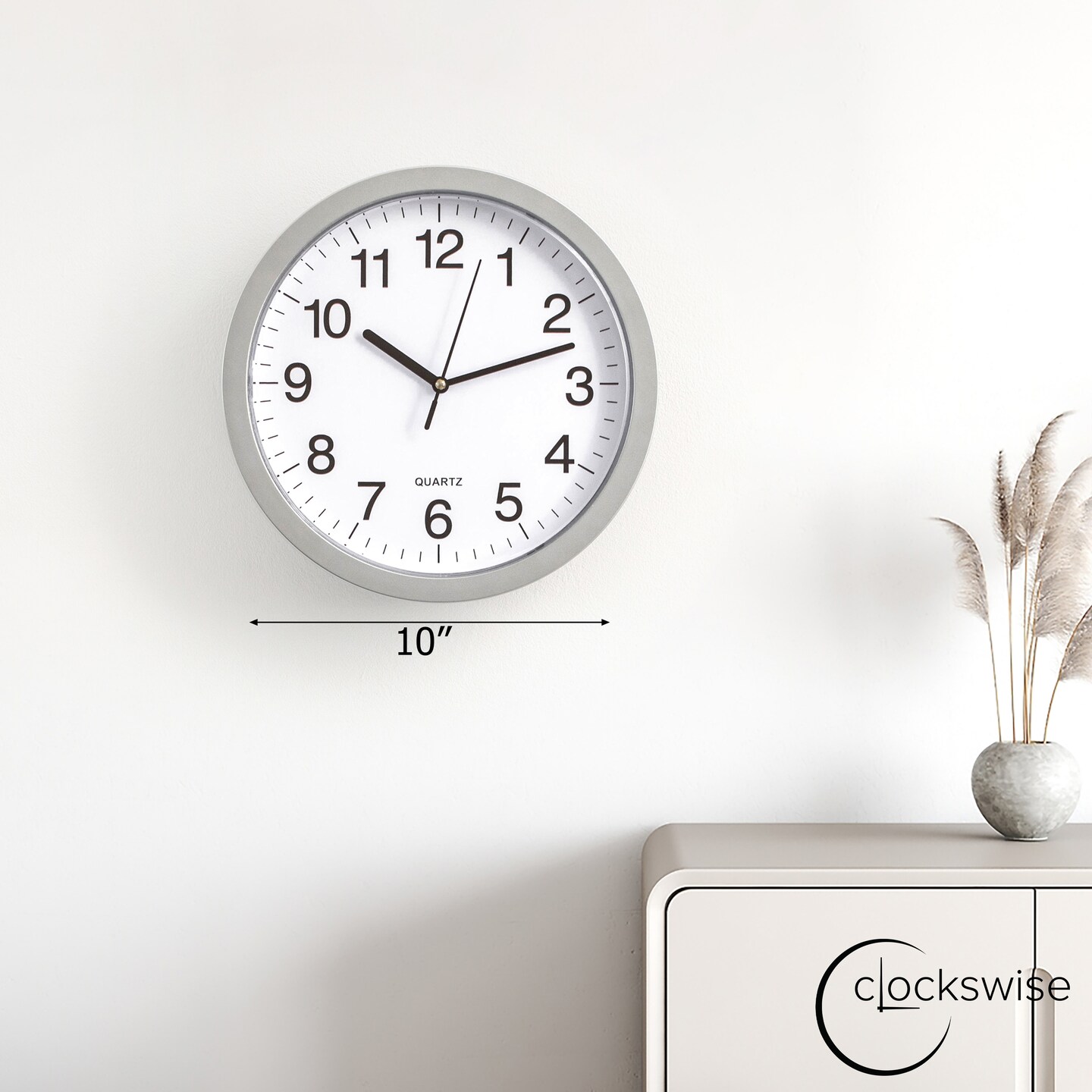 Wall Mounted Plastic Clock with Hidden Storage Door - Secret Interior Compartment, Hidden Safe for Storing Valuables