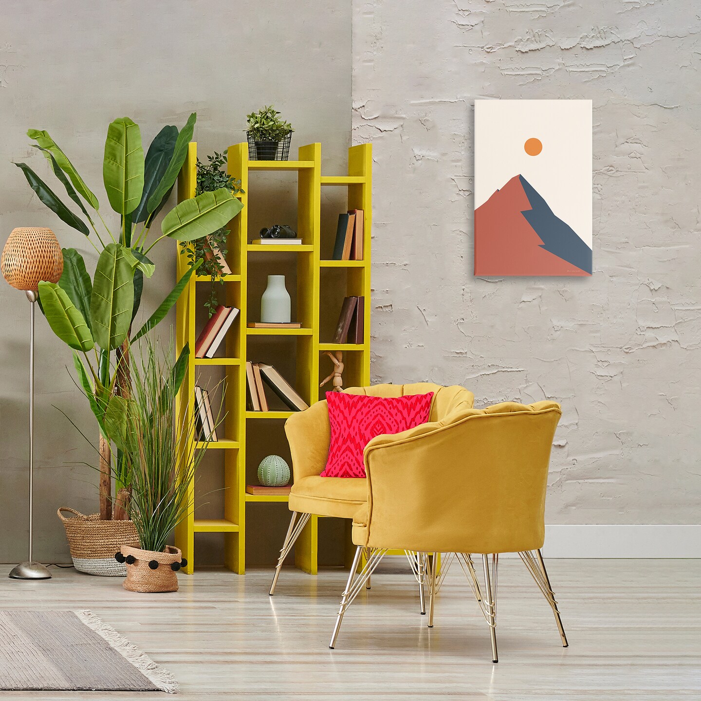 Stupell Industries Neutral Boho Peak Canvas Wall Art Design by Omar Escalante