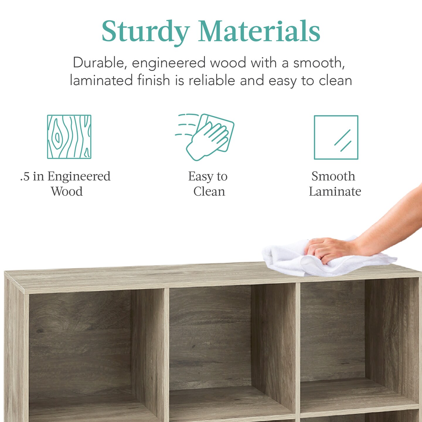 Best Choice Products 6-Cube Bookshelf, 13.5in Display Storage System, Organizer w/ Removable Back Panels