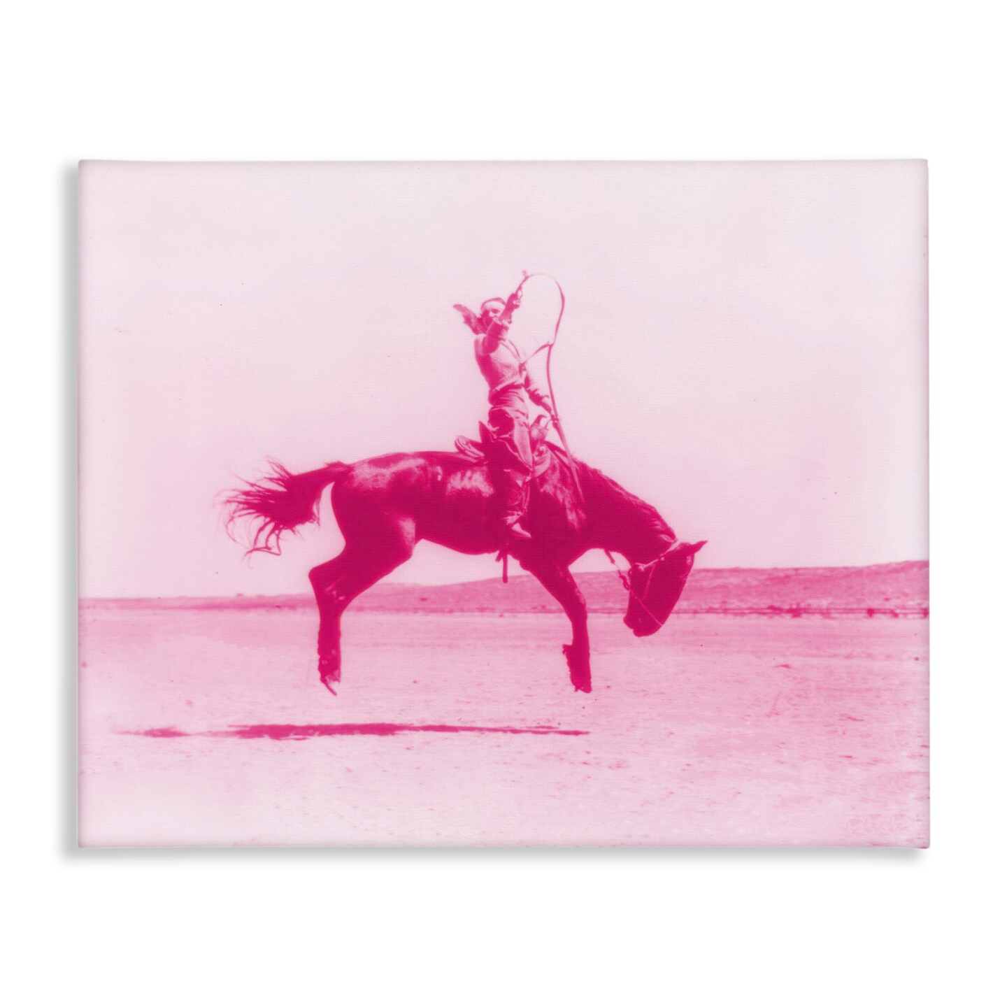 Stupell Industries Pink Galloping Cowgirl Canvas Wall Art Design by Daphne Polselli