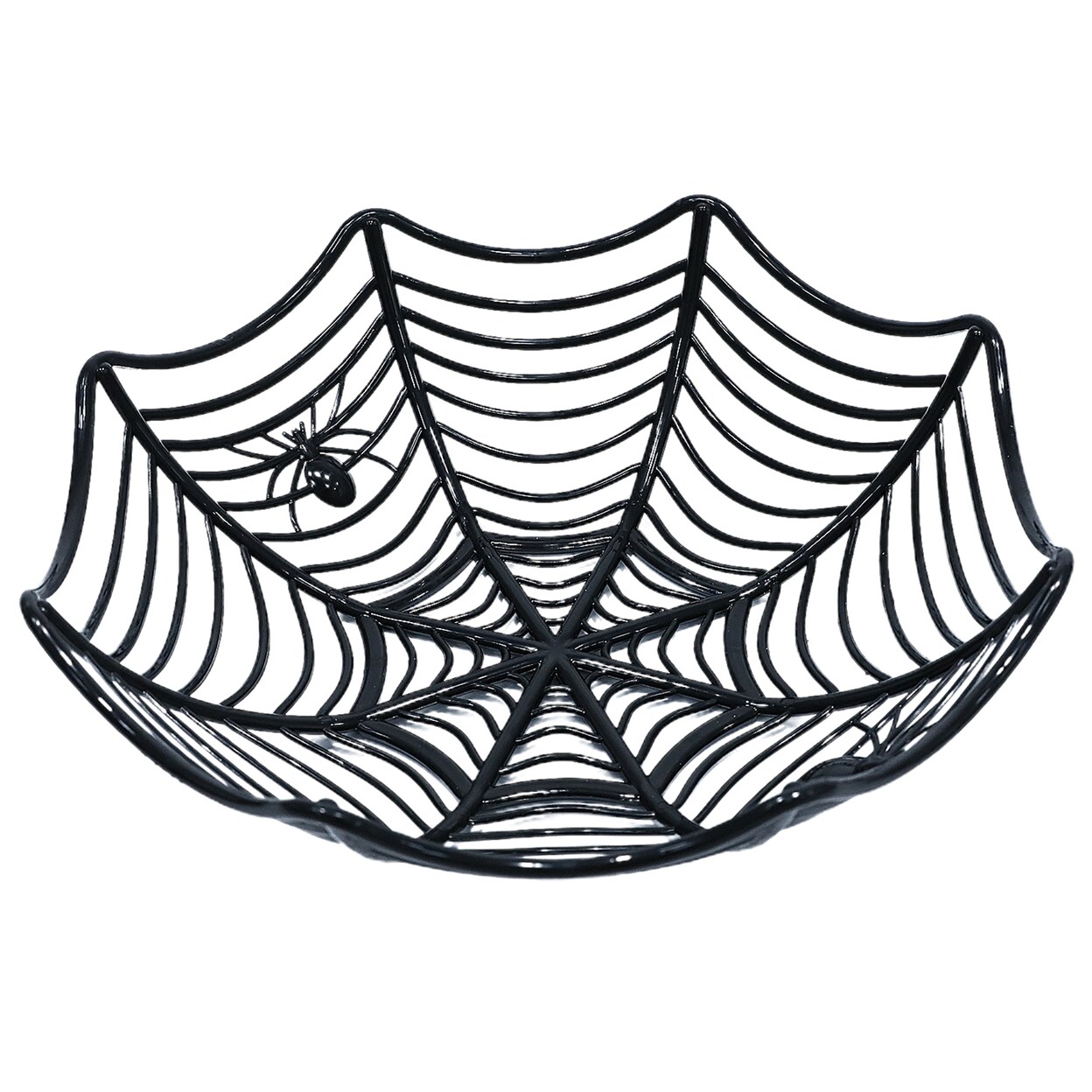 Fruit Basket Halloween Spider Web Shape Fruit Bowl Multi-Purpose Exquisite Candy Basket Party Decoration