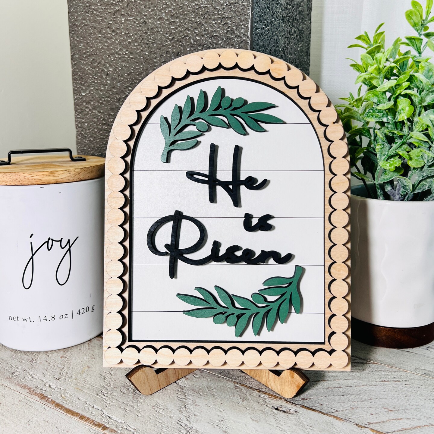 Christ Sign Set | Laser Cut Birch Set | Resurrection Decor