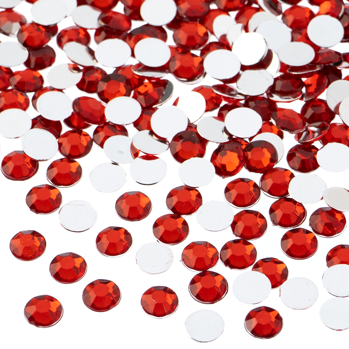 John Bead 6mm (SS28) Round Acrylic Flat Back Rhinestones, 1000pcs