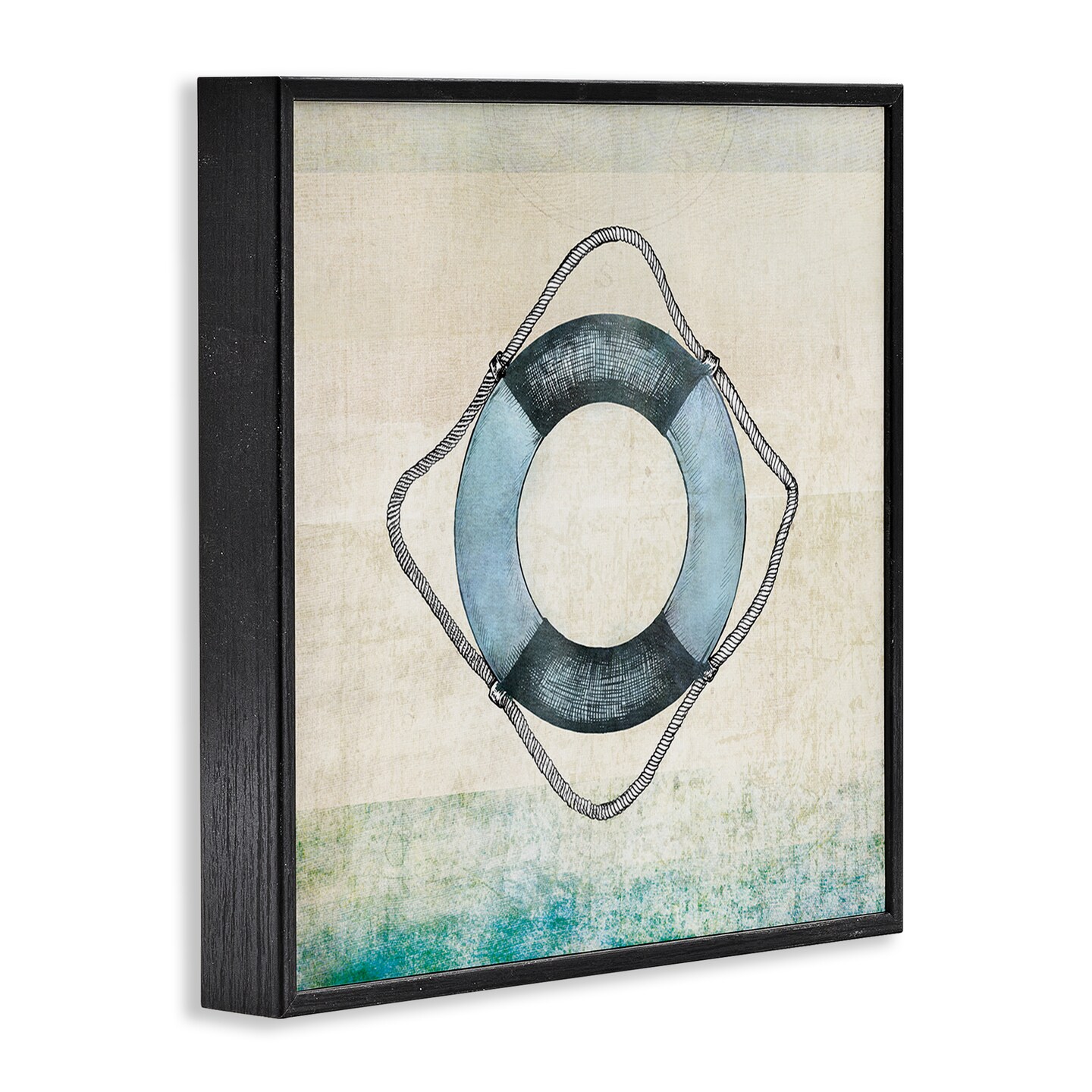 Stupell Industries Rustic Maritime Life Ring Framed Giclee Wall Art Design by JG Studios