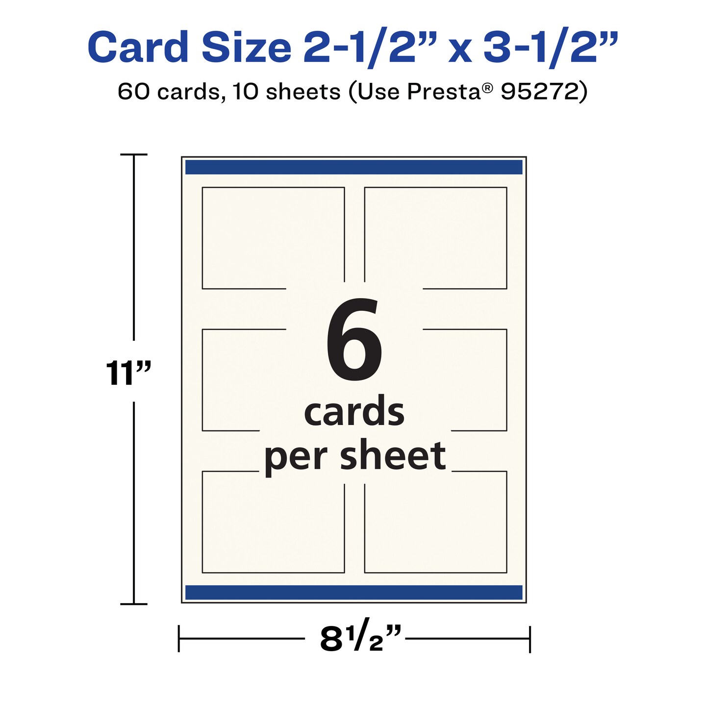 Avery 2-1/2&#x22; x 3-1/2&#x22; Rectangle, Matte Ivory Business Cards