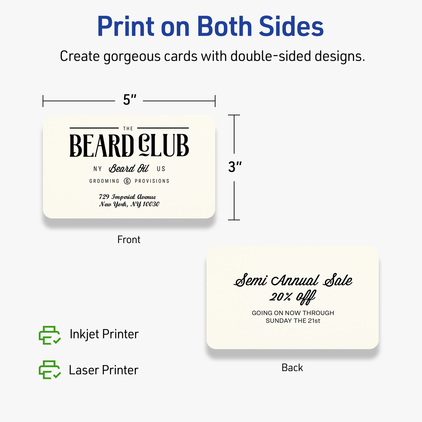 Avery Matte Ivory Index Cards, 3&#x22; x 5&#x22; Rectangle Rounded Corners