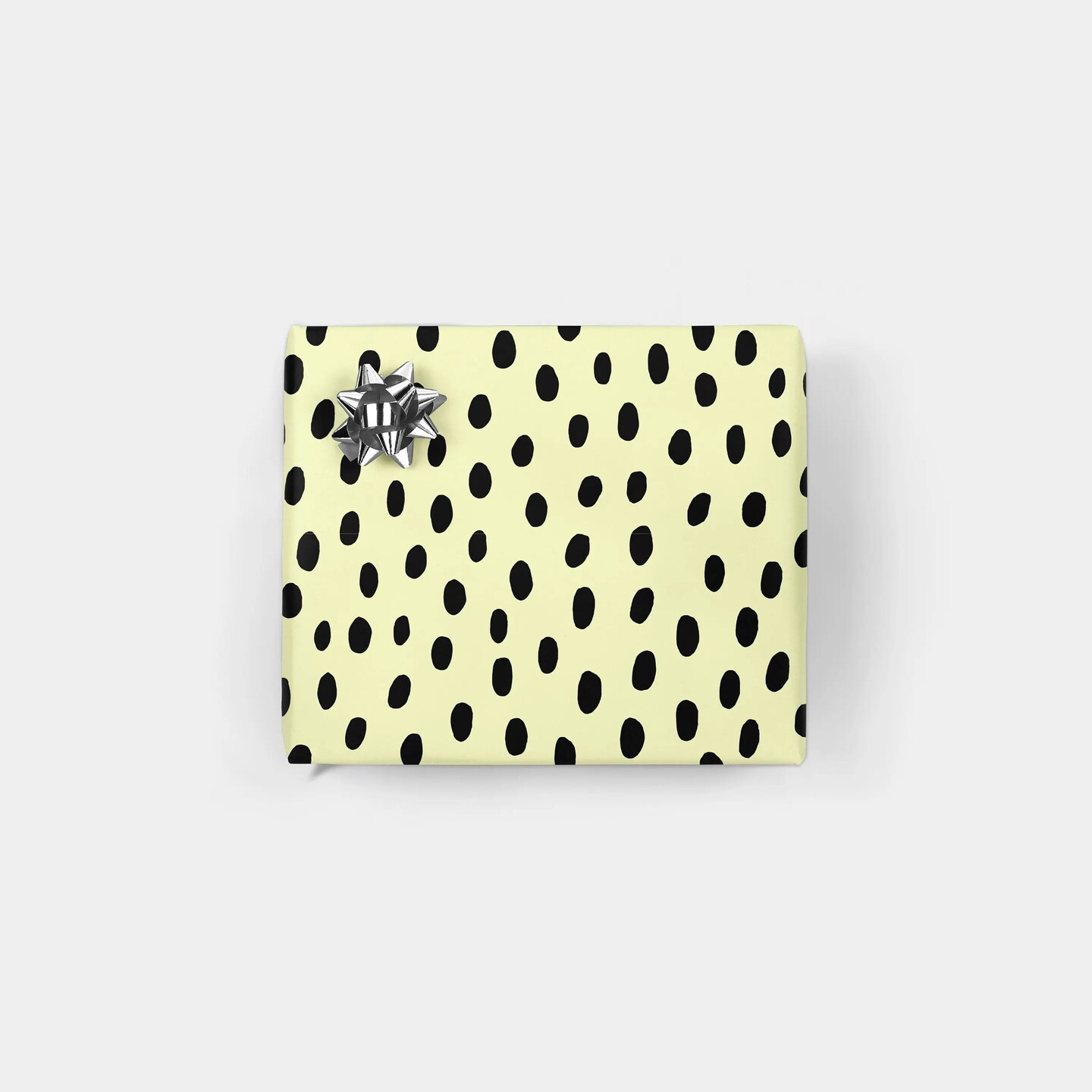Yellow and Black Hand-drawn Polka Dots