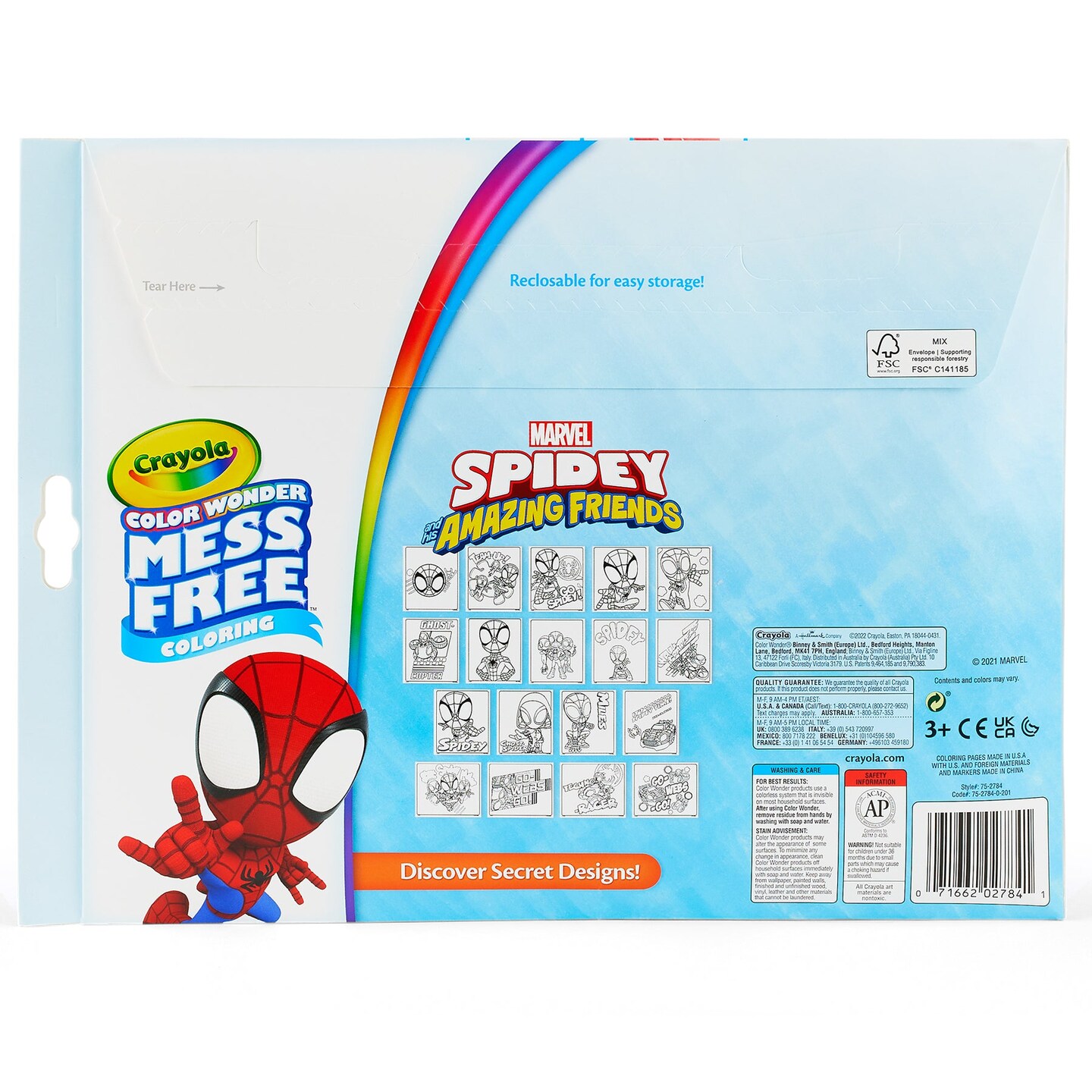Color Wonder&#xAE; Coloring Pad &#x26; Markers, Spidey and His Amazing Friends, 2 Sets