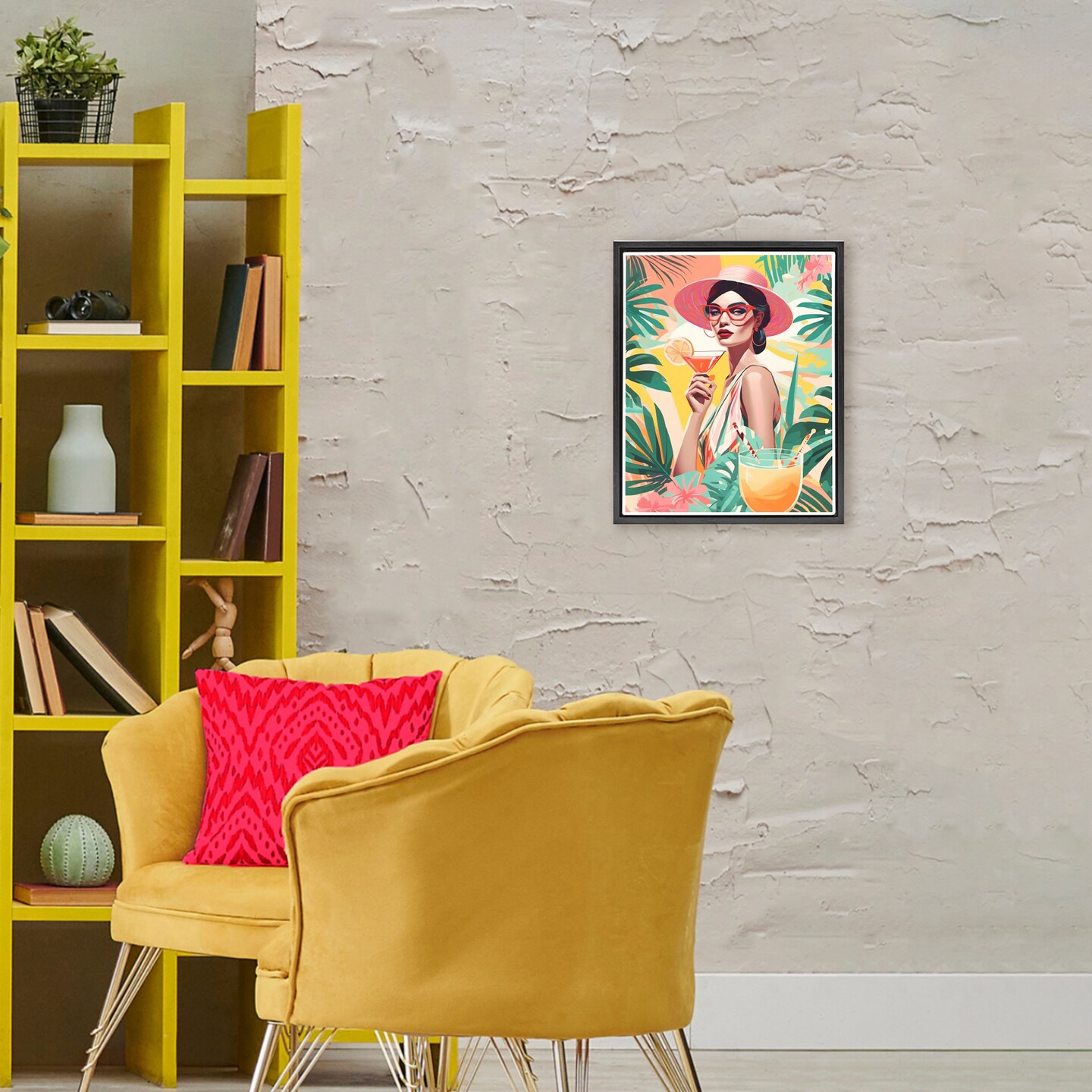 Stupell Industries Exotic Summer Cocktail Floating Frame, design by Tabz Jones