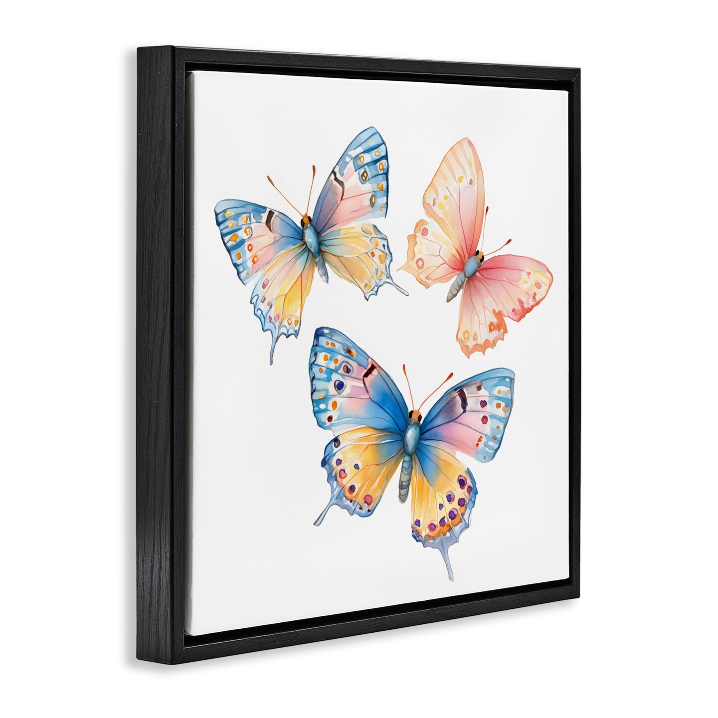 Stupell Industries Whimsical Butterfly Trio Floating Frame, design by Creative Studio