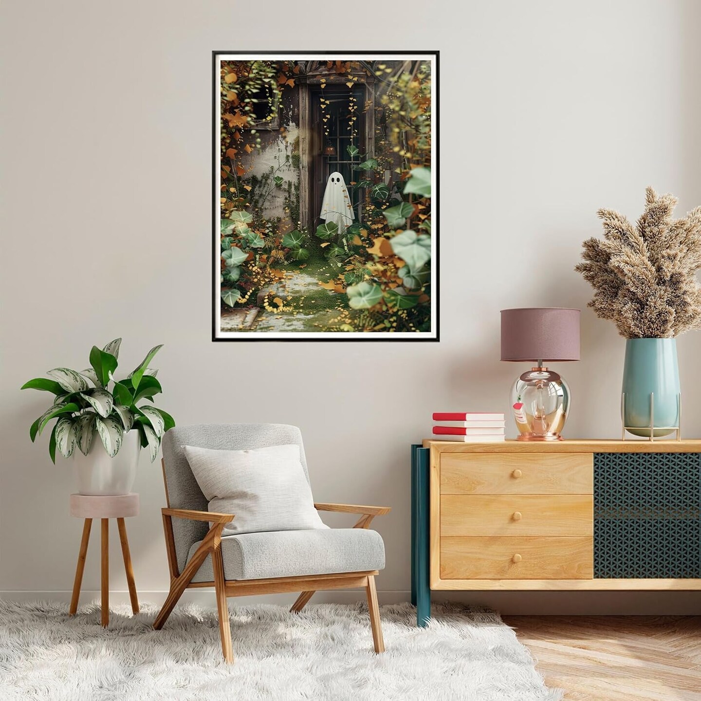 Halloween Paint by Numbers Kit for Adults – DIY Acrylic Canvas, 16x20 Inch