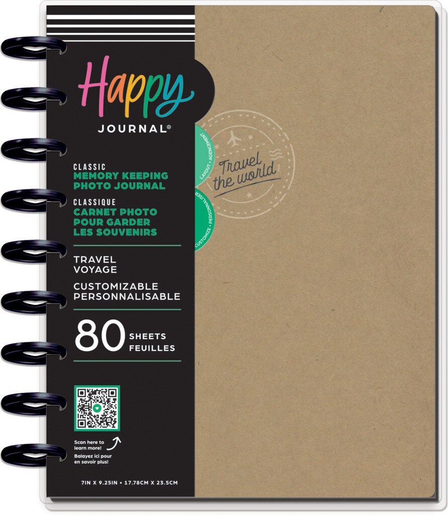 Happy Planner Classic Disc Bound Memory Keeping Journal-See The World Travel