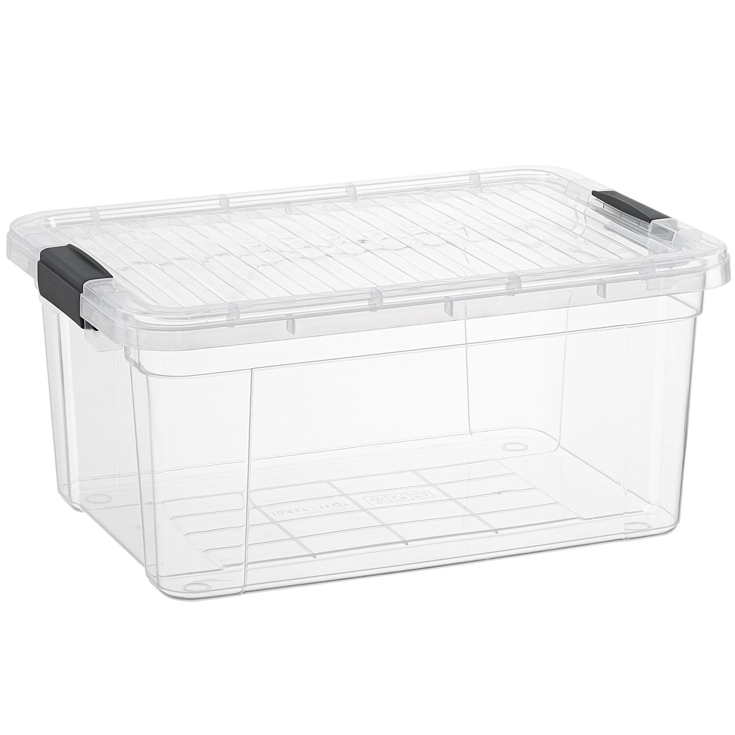 Superio Clear Storage Box with Lid, Plastic Container Bins for Organizing, Stackable Crates, BPA Free, Non Toxic, Odor Free, Organizers for Home, Office, School, and Dorm