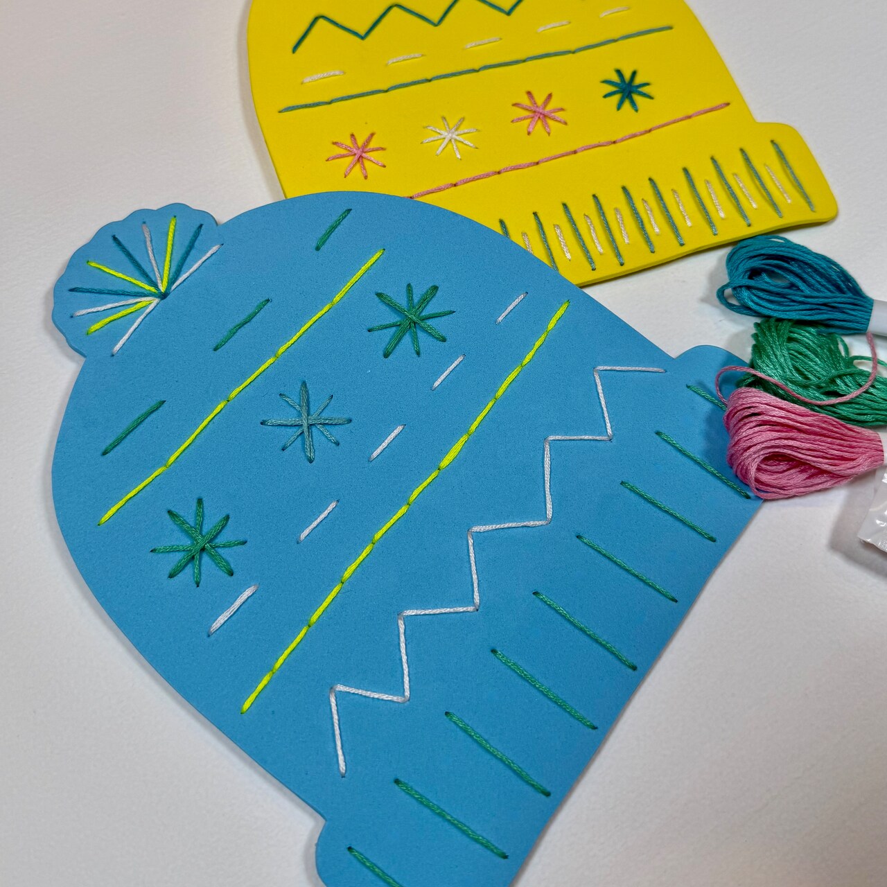 Kids Club: Embroidered Winter Beanies