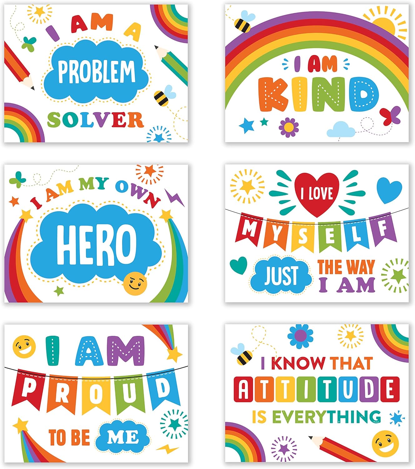 Laminated Classroom Bulletin Board Decoration Set - 12 Poster Set